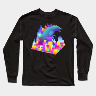 Neon City Godzilla Long Sleeve T-Shirt